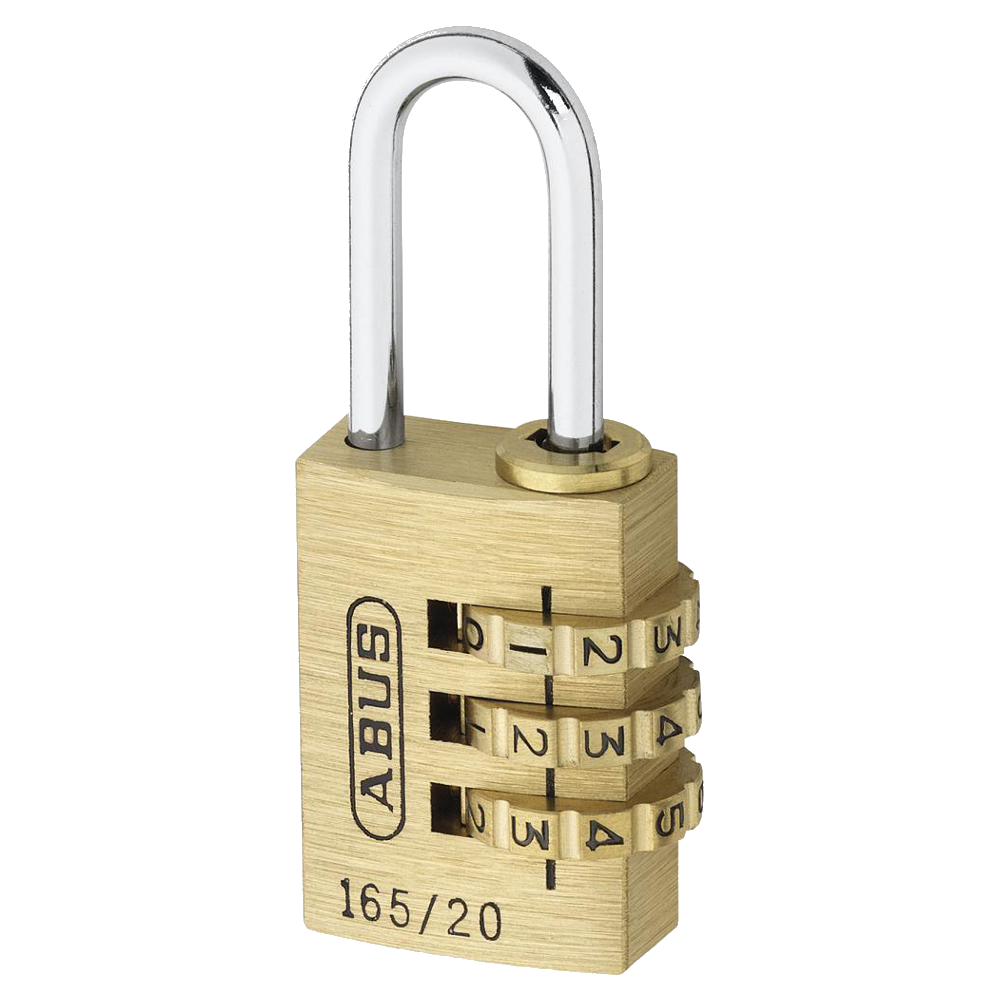 ABUS 165 Series Brass Combination Open Shackle Padlock