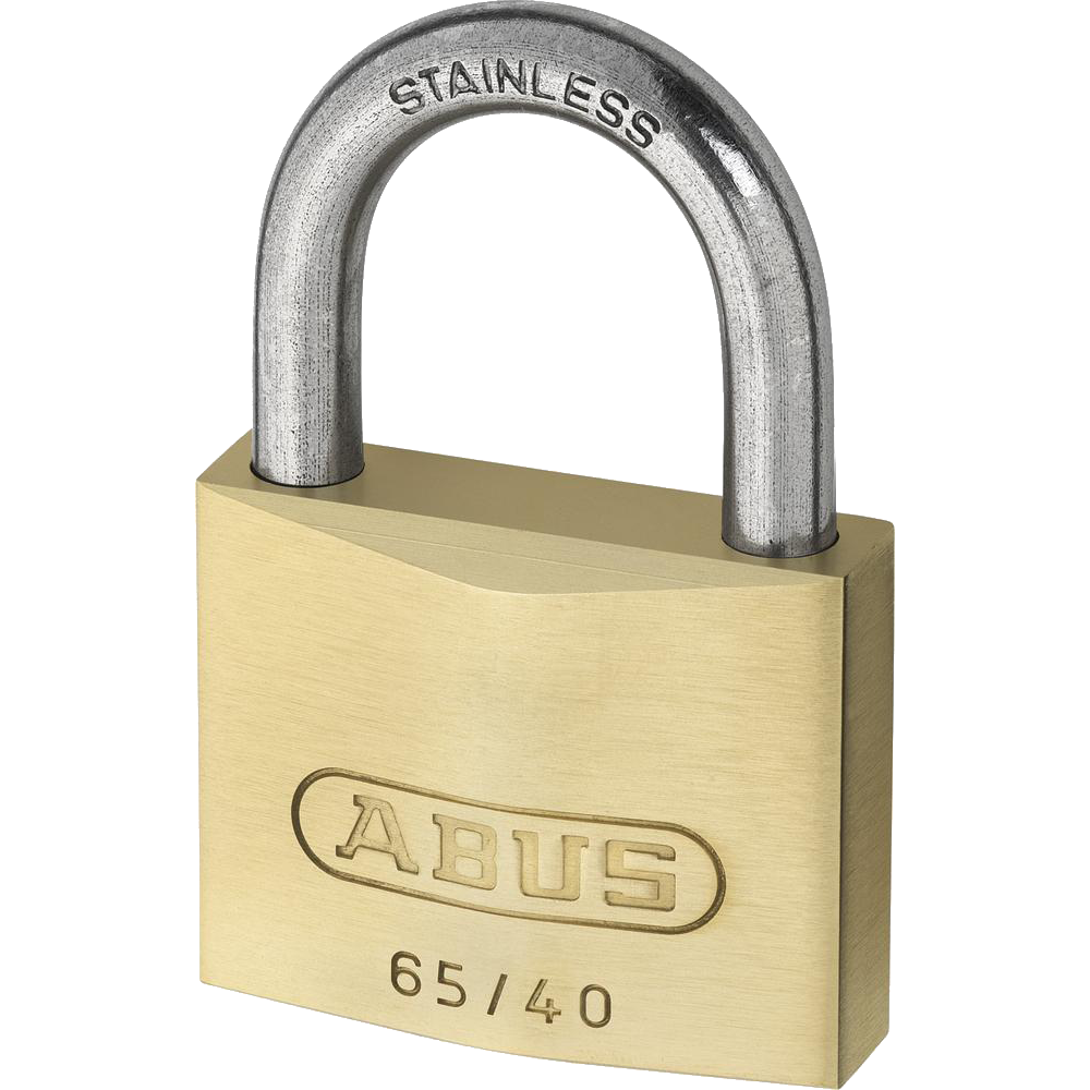 ABUS 65 Series Brass Long Stainless Steel Shackle Padlock