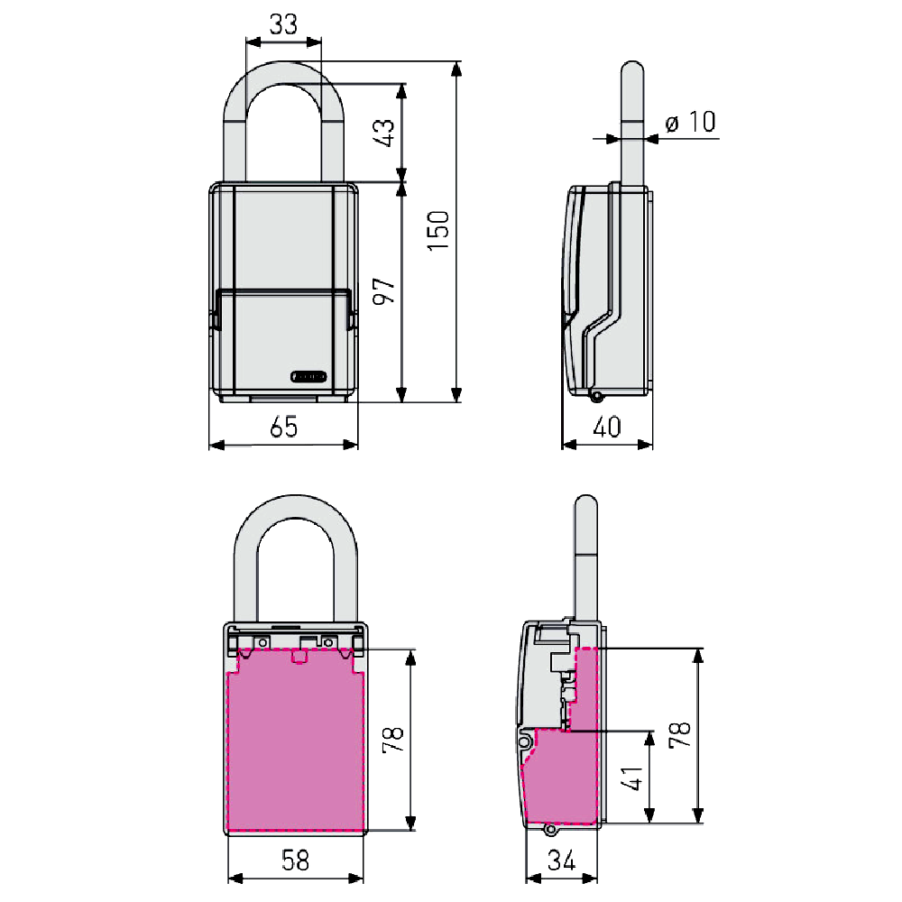 ABUS Keygarage Mini 737 Combination Key Safe With Shackle