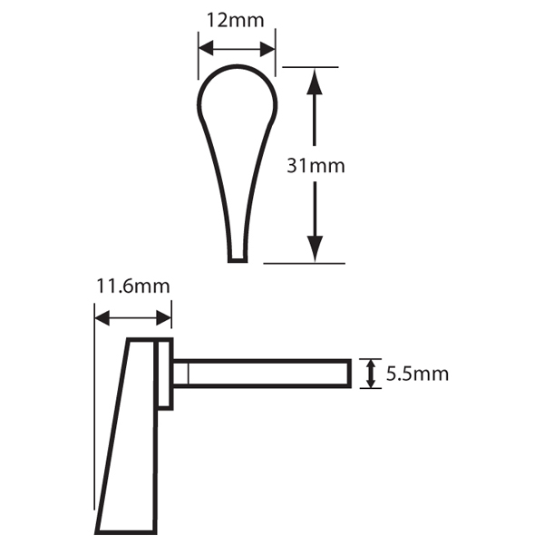 ADAMS RITE 1000 11 32SA Long Spindle Thumb Turn