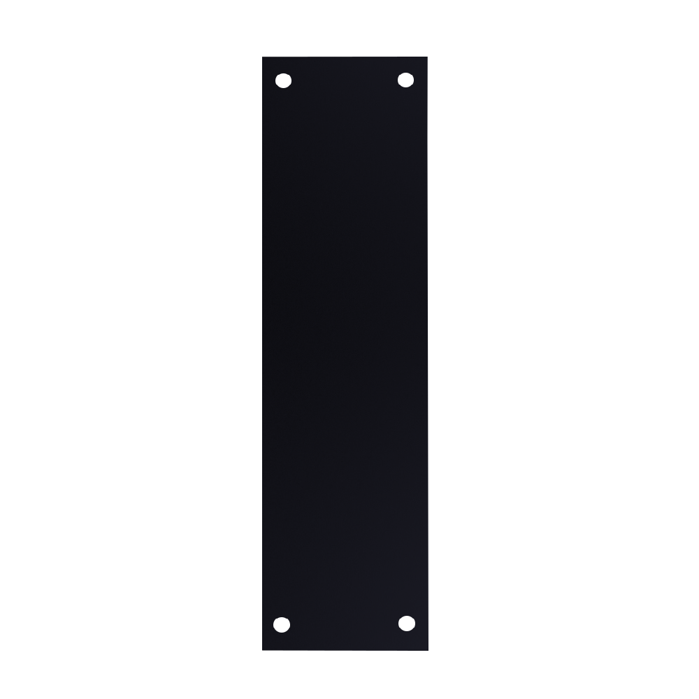 ASEC Finger Plate 75mm Width x 1.2mm Depth (BL) Powder Coated Stainless Steel Black 300mm Height Black - Black (Powder Coated)