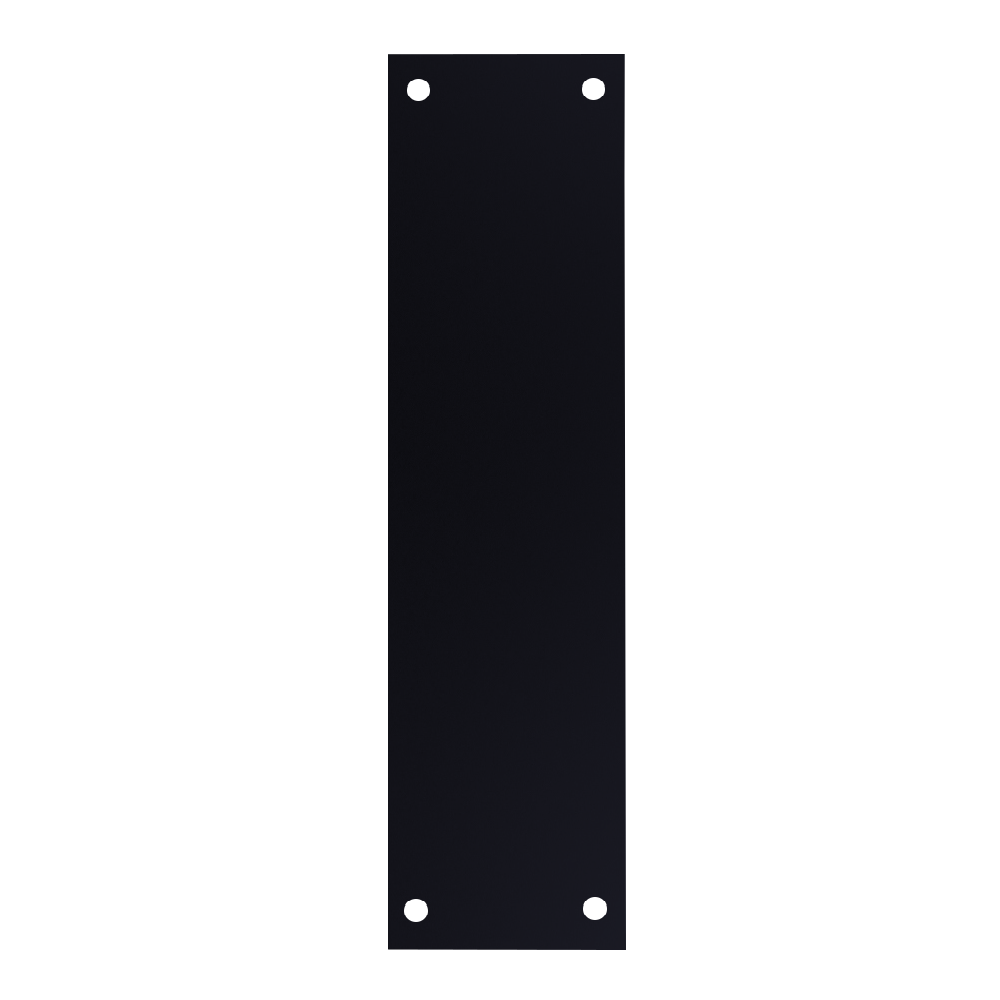 ASEC Finger Plate 75mm Width x 1.2mm Depth (BL) Powder Coated Stainless Steel Black 350mm Height Black - Black (Powder Coated)