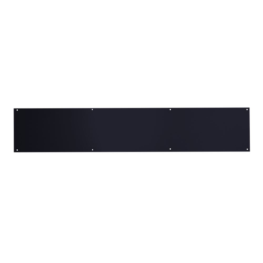 ASEC Kick Plate 150mm Height x 1.2mm Depth (BL) Powder Coated Stainless Steel Black 710mm Width Black - Black (Powder Coated)