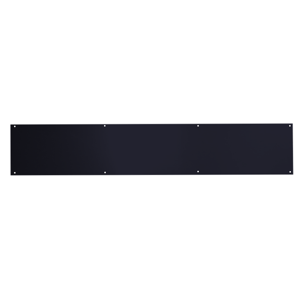 ASEC Kick Plate 150mm Height x 1.2mm Depth (BL) Powder Coated Stainless Steel Black 760mm Width Black - Black (Powder Coated)