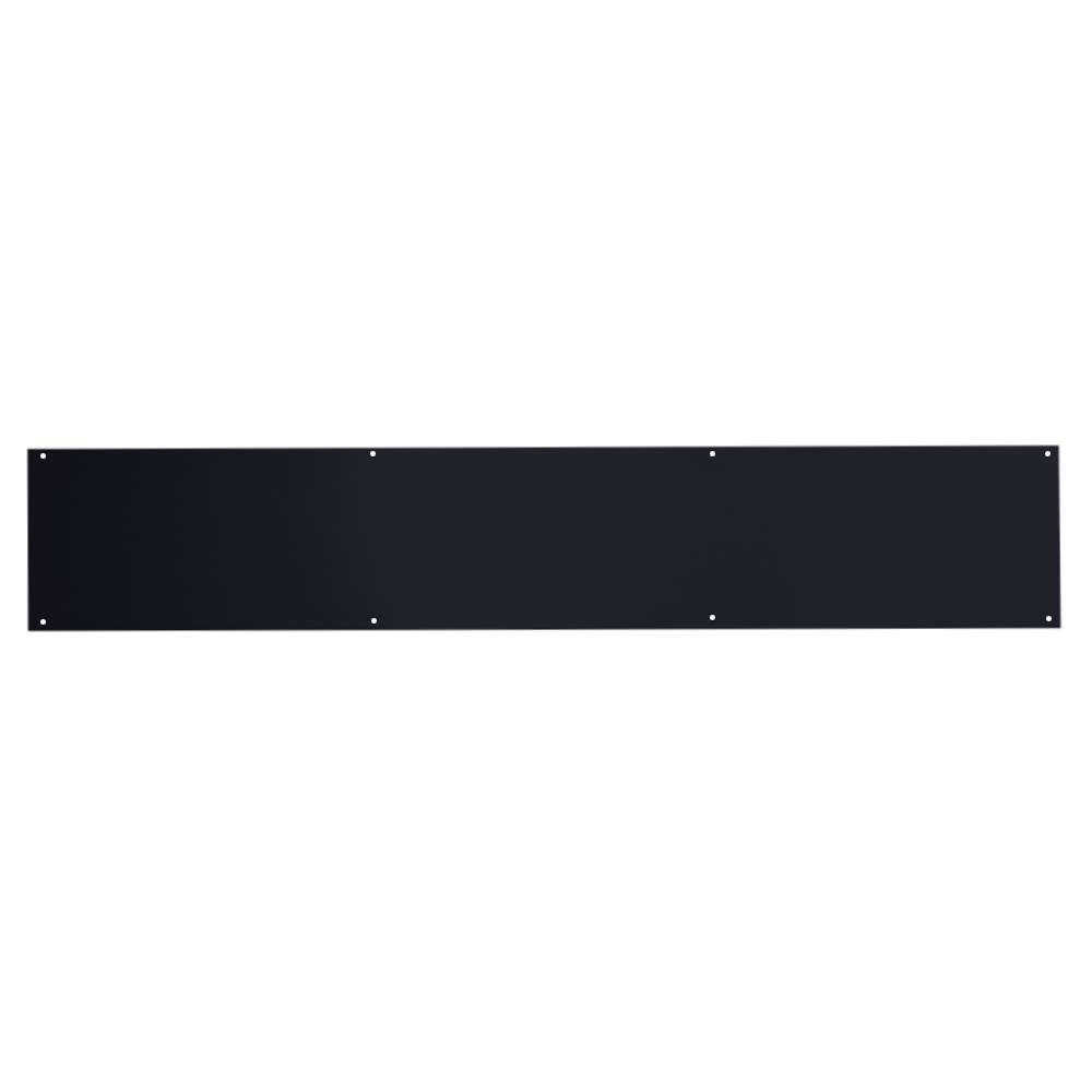 ASEC Kick Plate 150mm Height x 1.2mm Depth (BL) Powder Coated Stainless Steel Black 800mm Width Black - Black (Powder Coated)