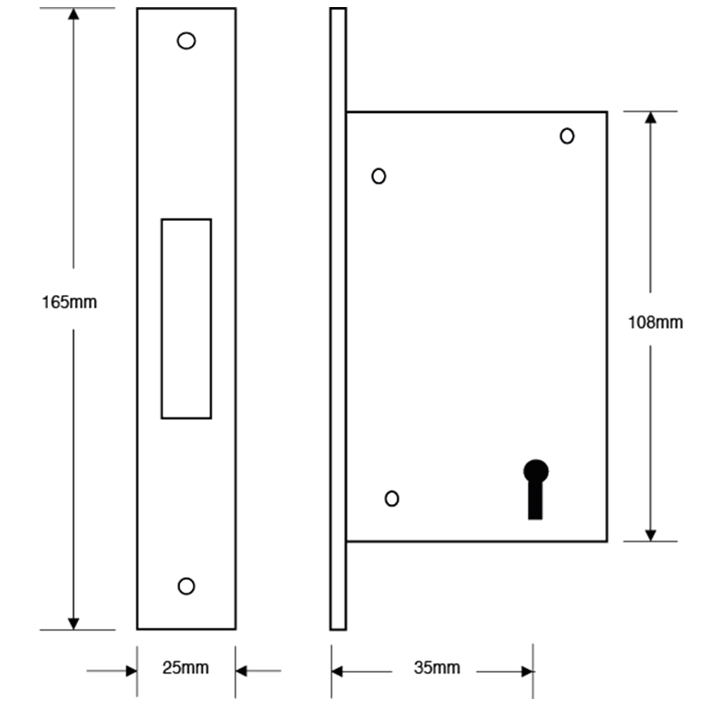 ASEC 50mm 5 Lever Deadlock