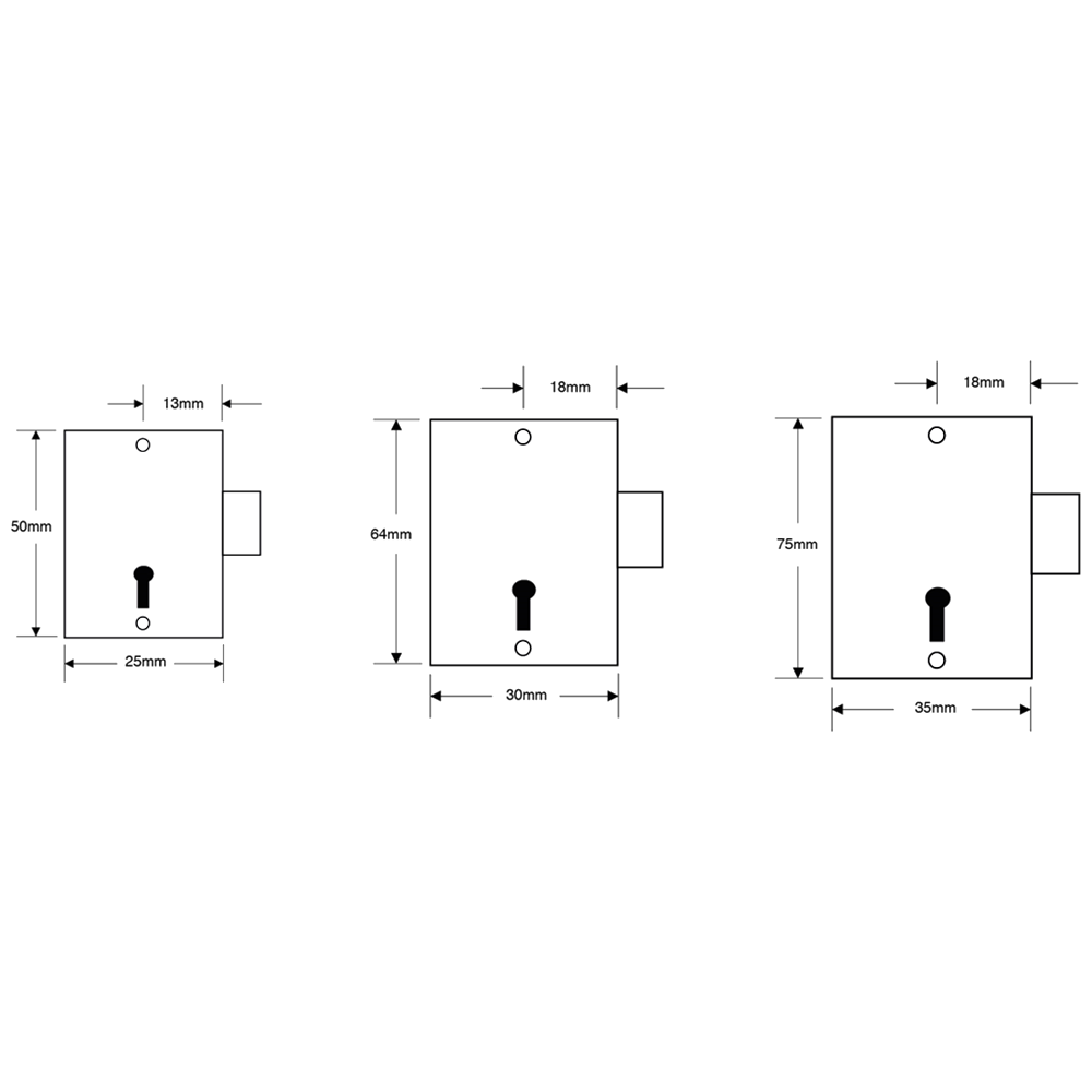 ASEC 51 2 & 4 Lever Straight Cupboard Lock