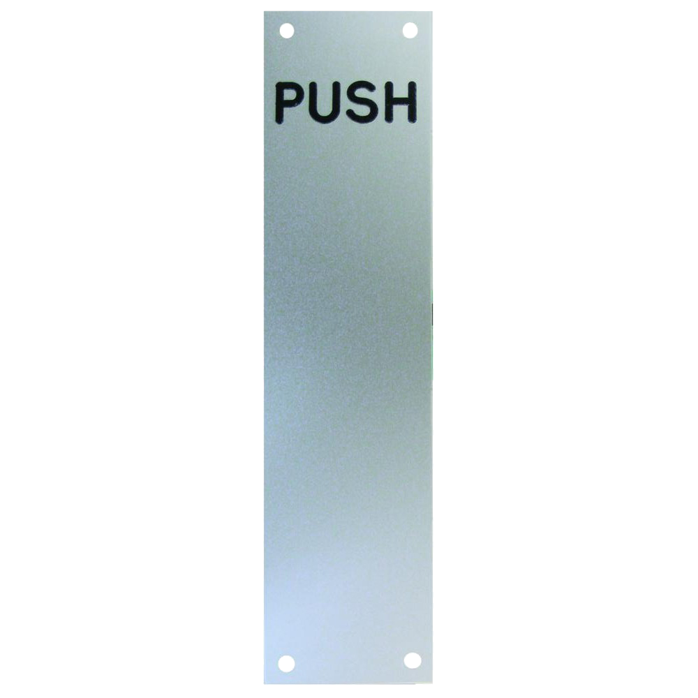 ASEC 75mm Wide Aluminium Push Finger Plate