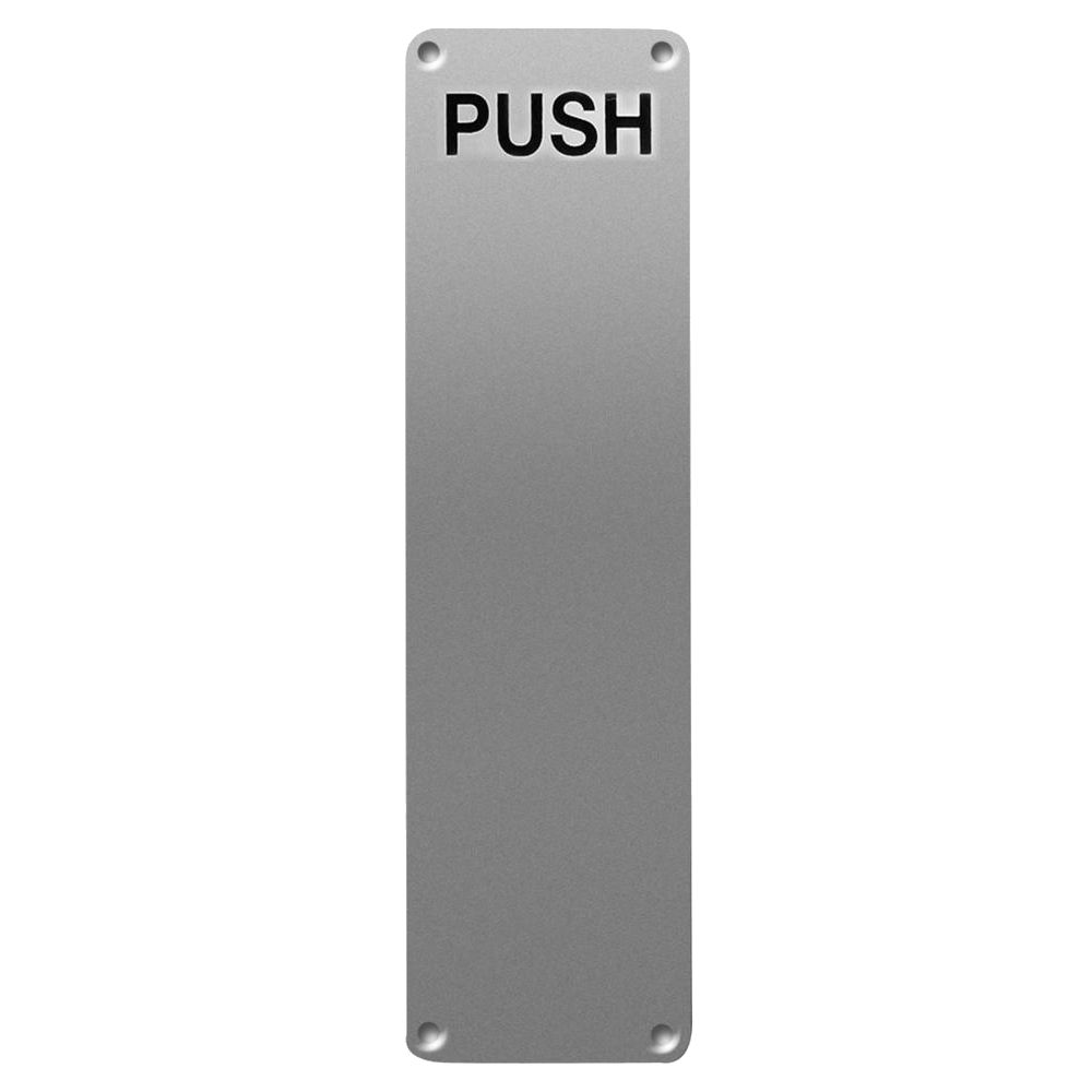 ASEC 75mm Wide Stainless Steel Push Finger Plate