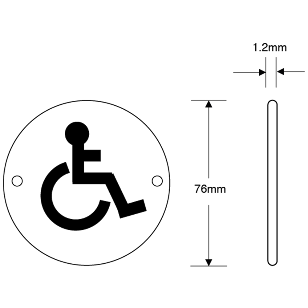ASEC Aluminium Metal Toilet Door Sign