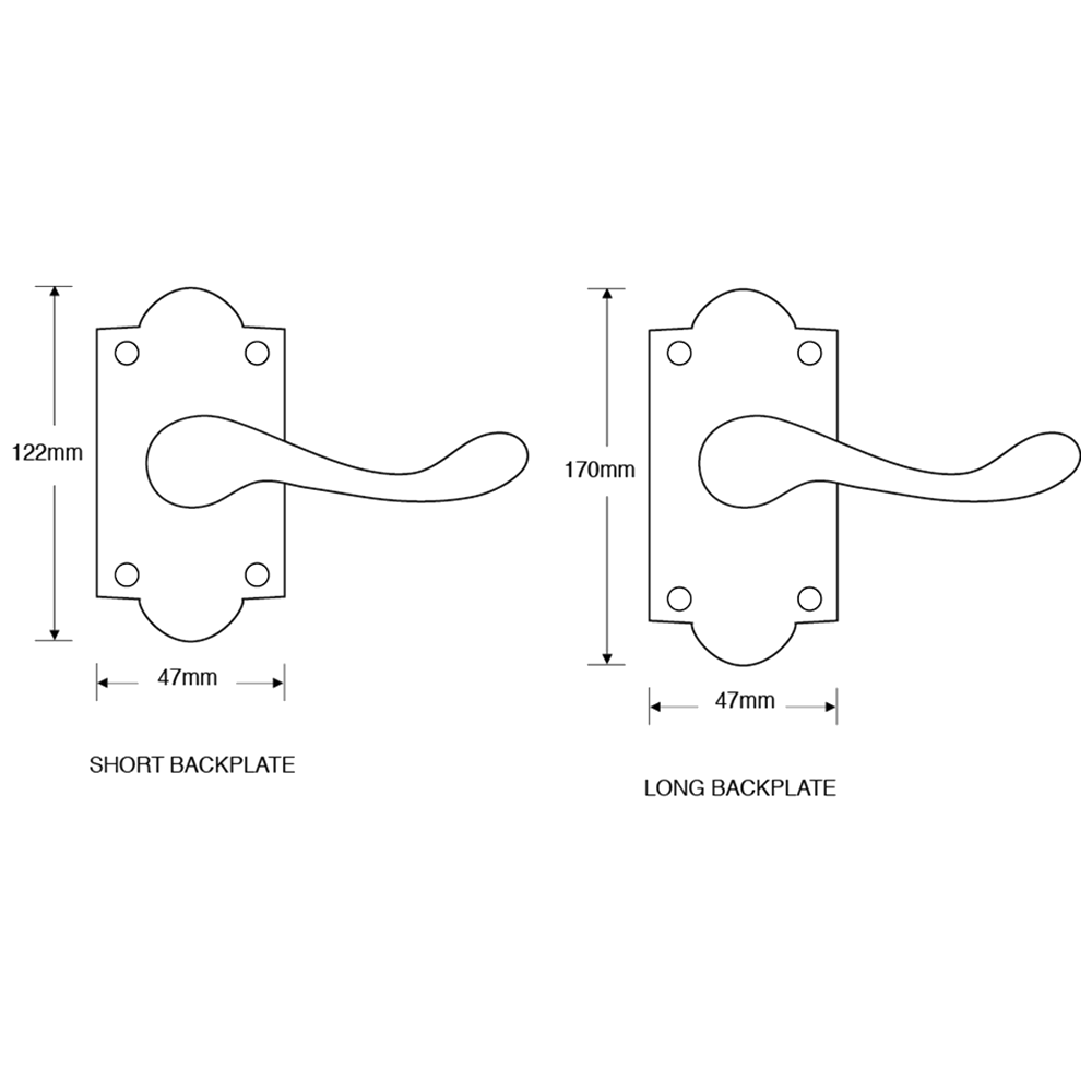 ASEC Ashstead Plate Mounted Lever Furniture