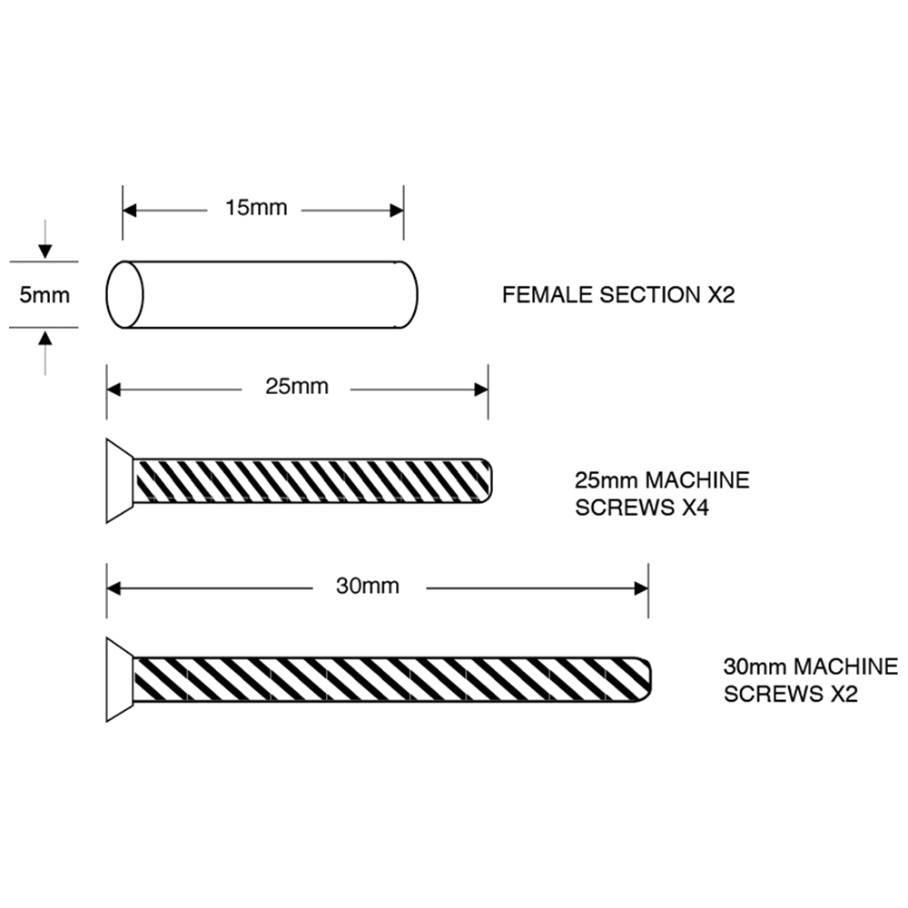 ASEC Bolt Through Fixing Pack