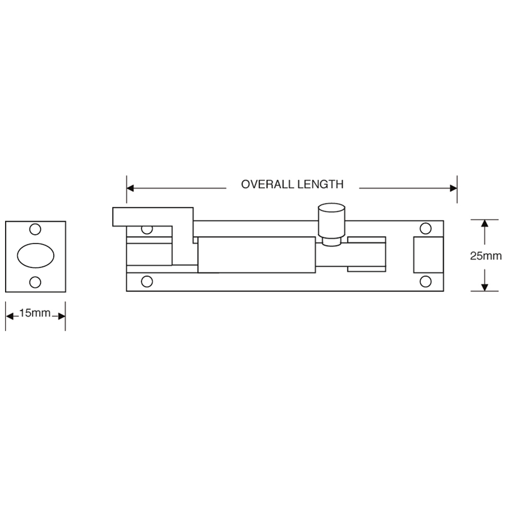 ASEC Chrome Necked Barrel Bolt