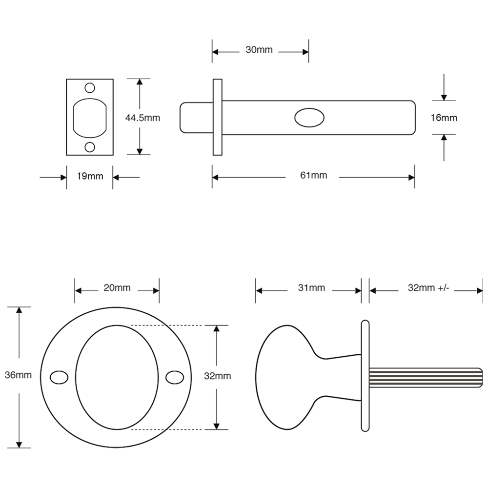 ASEC Door Security Rack Bolt & Turn