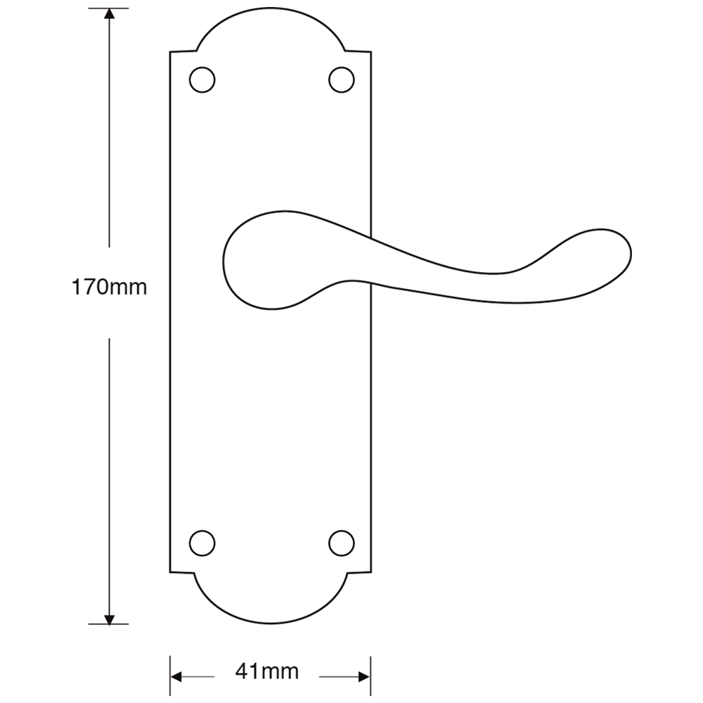 ASEC Oakley Plate Mounted Lever Furniture