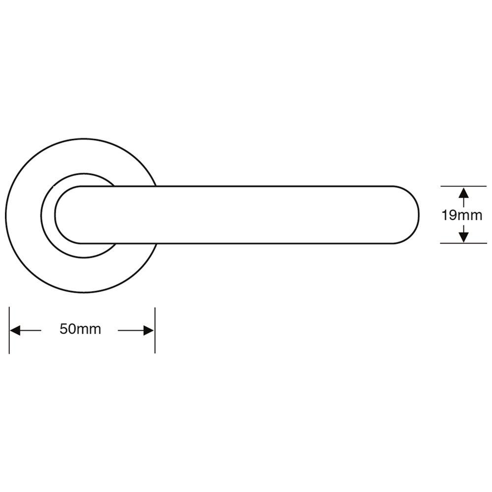 ASEC Round Rose Aluminium Sprung Lever Furniture
