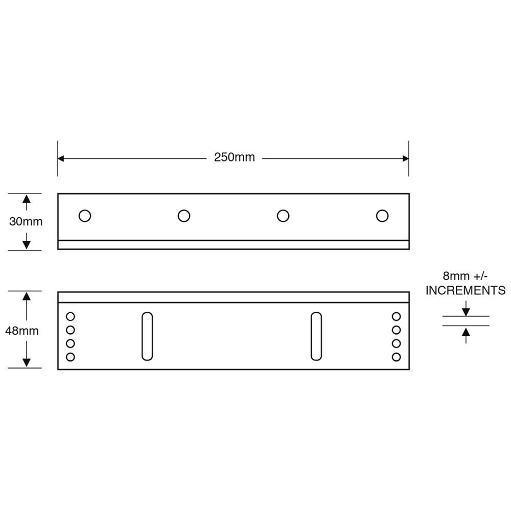 ASEC Slim Line L Bracket Outward Opening