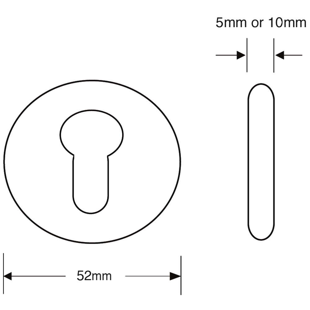 ASEC Stainless Steel Escutcheon