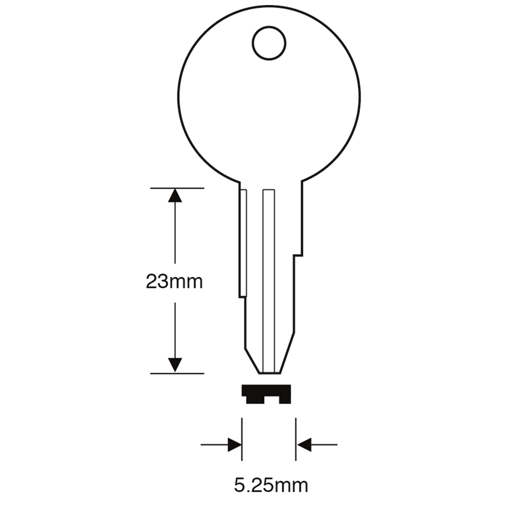 ASEC SY100 Window Key To Suit Strebor