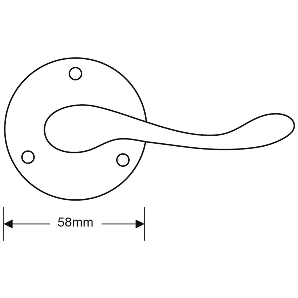 ASEC Victorian Scroll Round Rose Lever Furniture