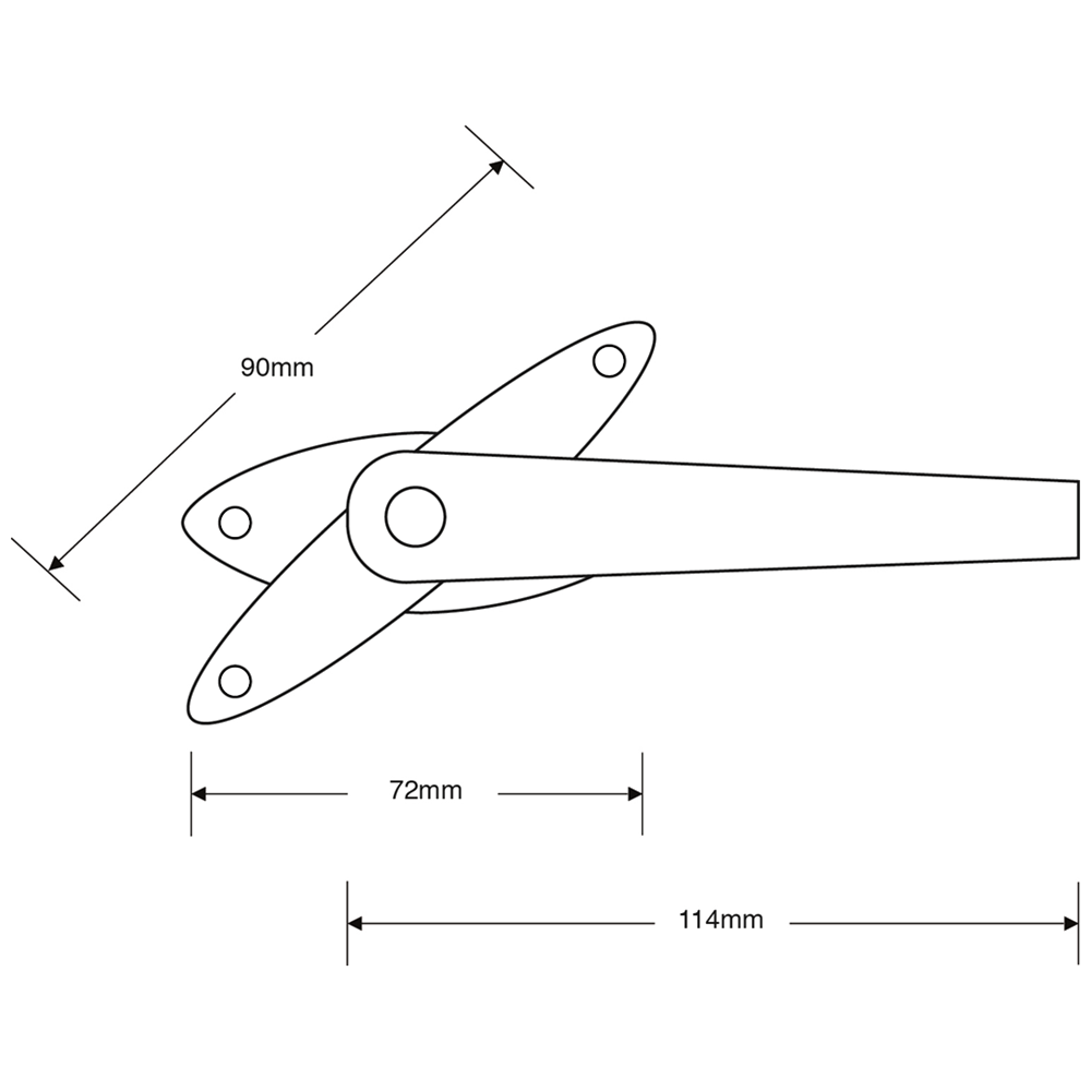 ASEC Lever Type Bonsack Internal Garage Door Handle