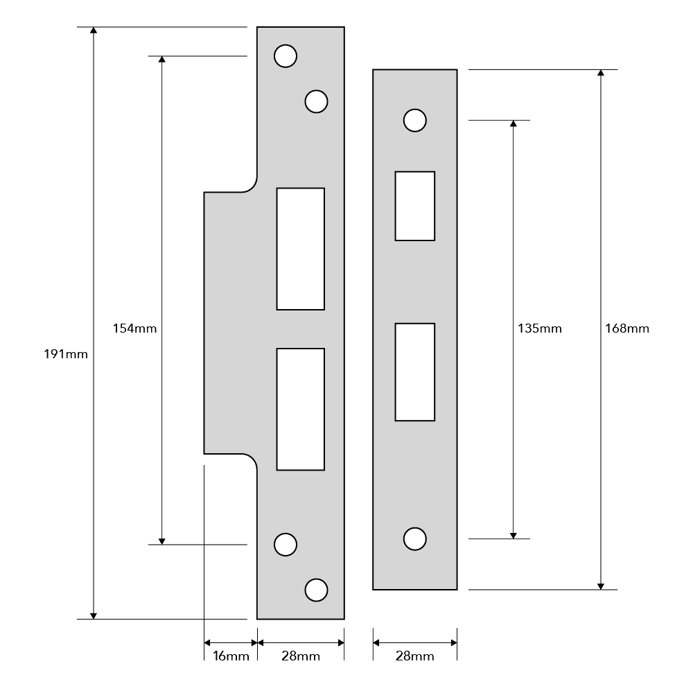 ASEC Vital BS 5 Lever Sashlock Rebate Kit 13mm