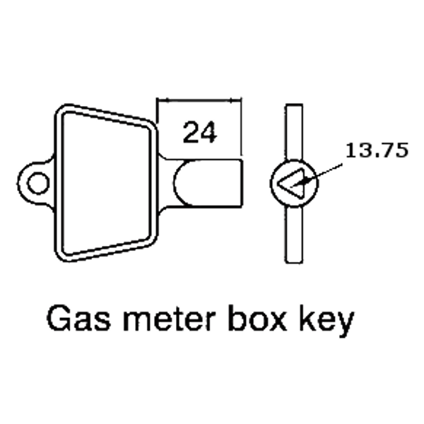 ASEC Yellow Plastic Meter Box Key