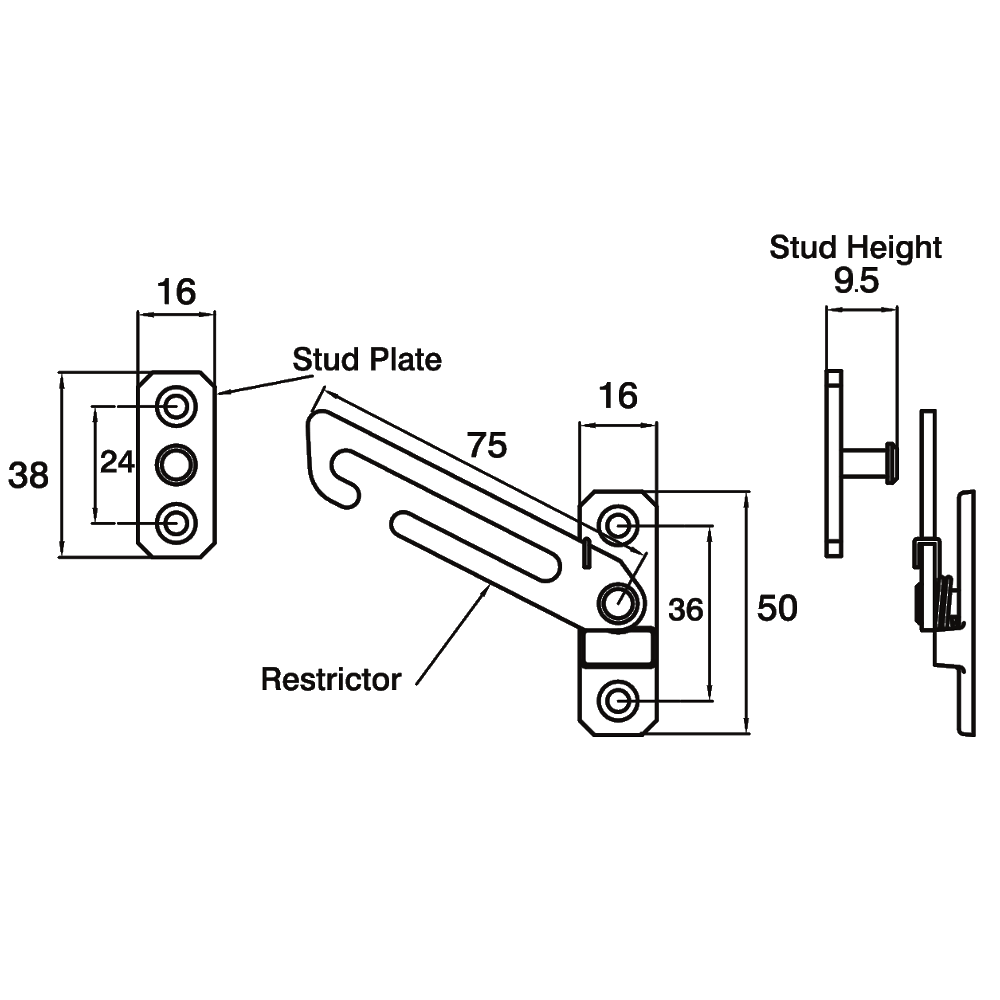 ASEC Short Arm Concealed Restrictor Kit