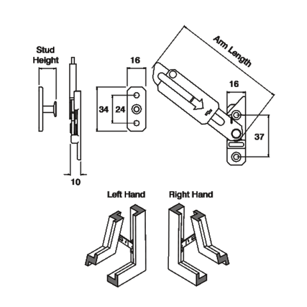 ASEC Concealed Locking Window Restrictor Kit