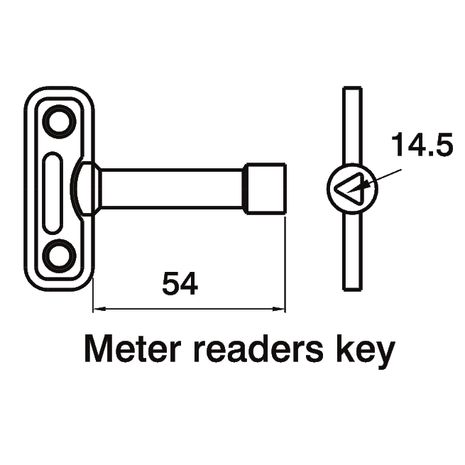 ASEC Diecast Meter Reader Key