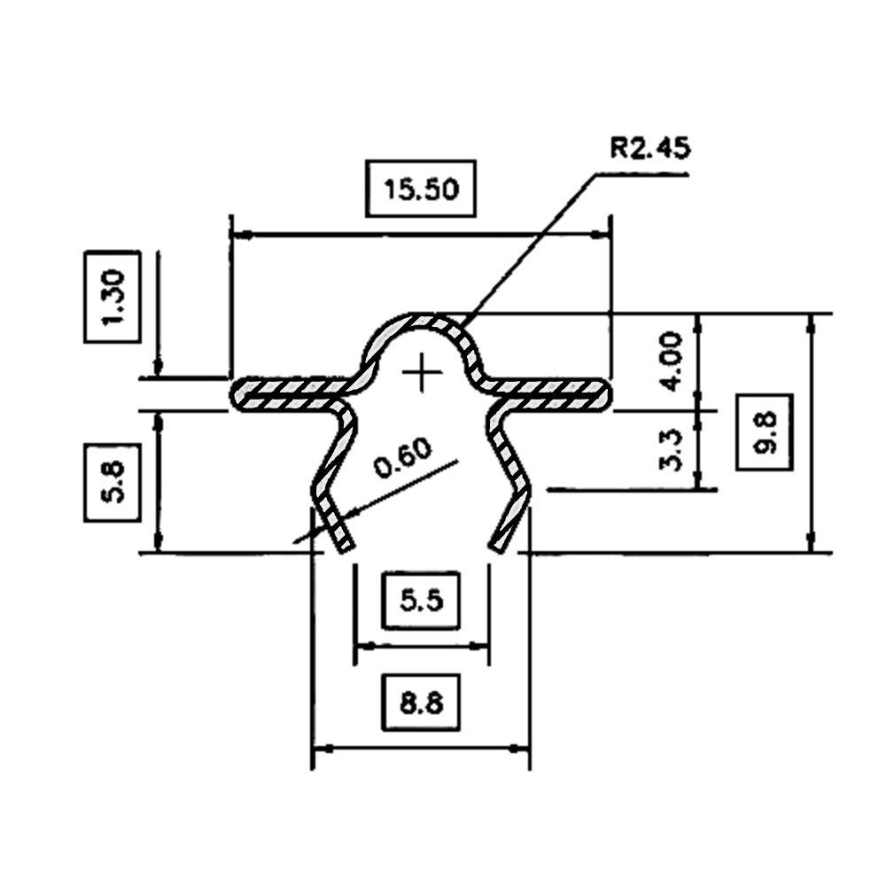 ASEC Epwin 15.5mm Snap In Patio Track