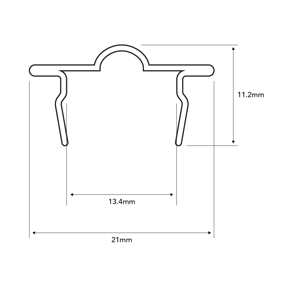 ASEC 21mm Snap In Patio Track