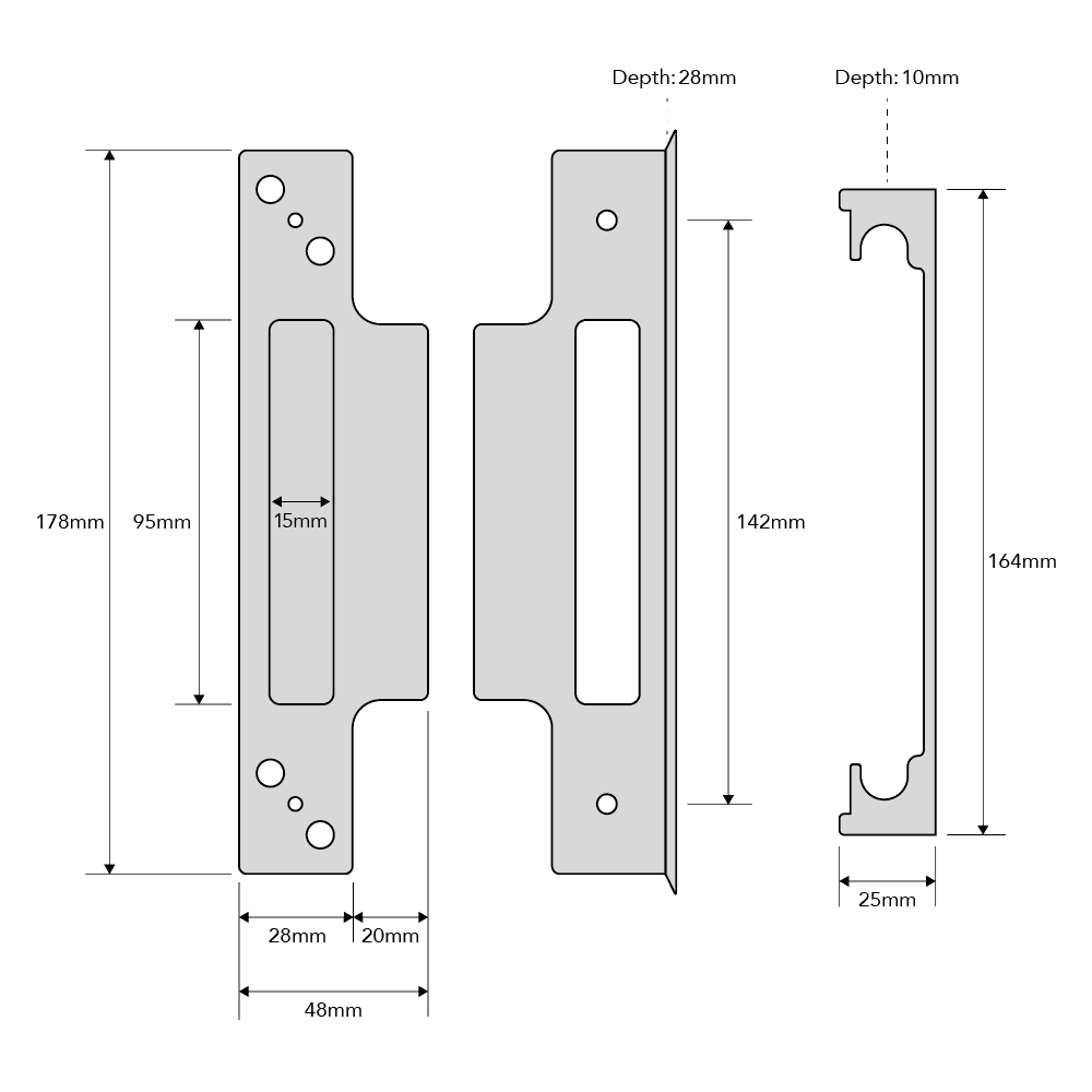 ASEC Rebate To Suit Asec 50mm 5 Lever Sashlock