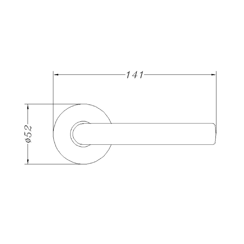 ASEC URBAN Santa Fe Lever on Round Rose Door Furniture Ebony