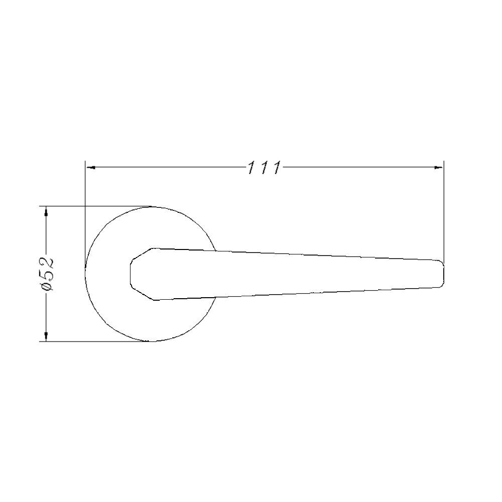 ASEC URBAN Orlando Lever on Round Rose Door Furniture Ebony