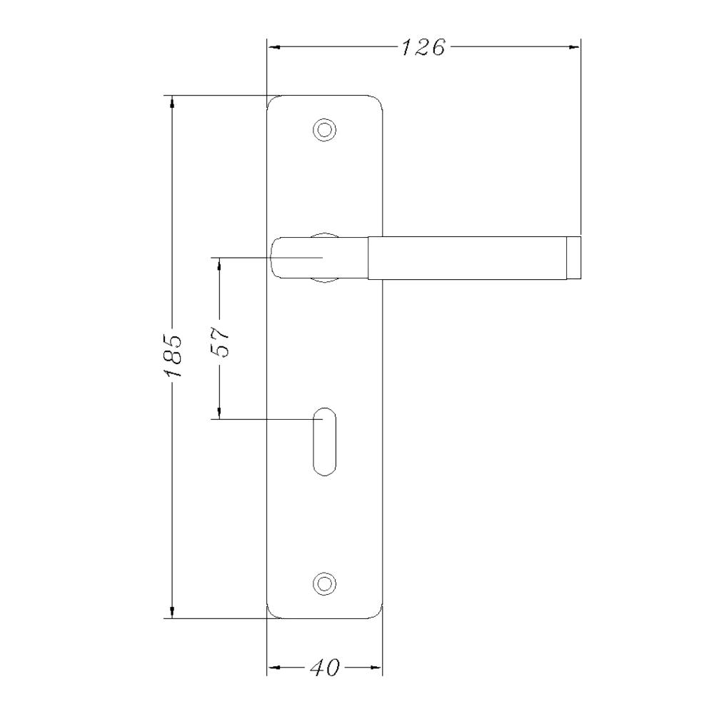 ASEC URBAN San Diego Lever on Plate Lock Door Furniture Ebony