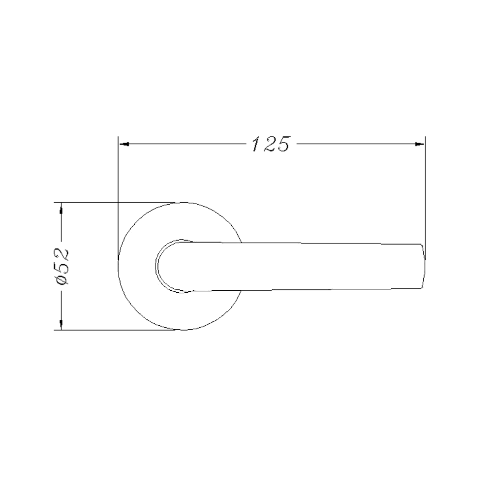 ASEC URBAN Utah Lever on Round Rose Door Furniture