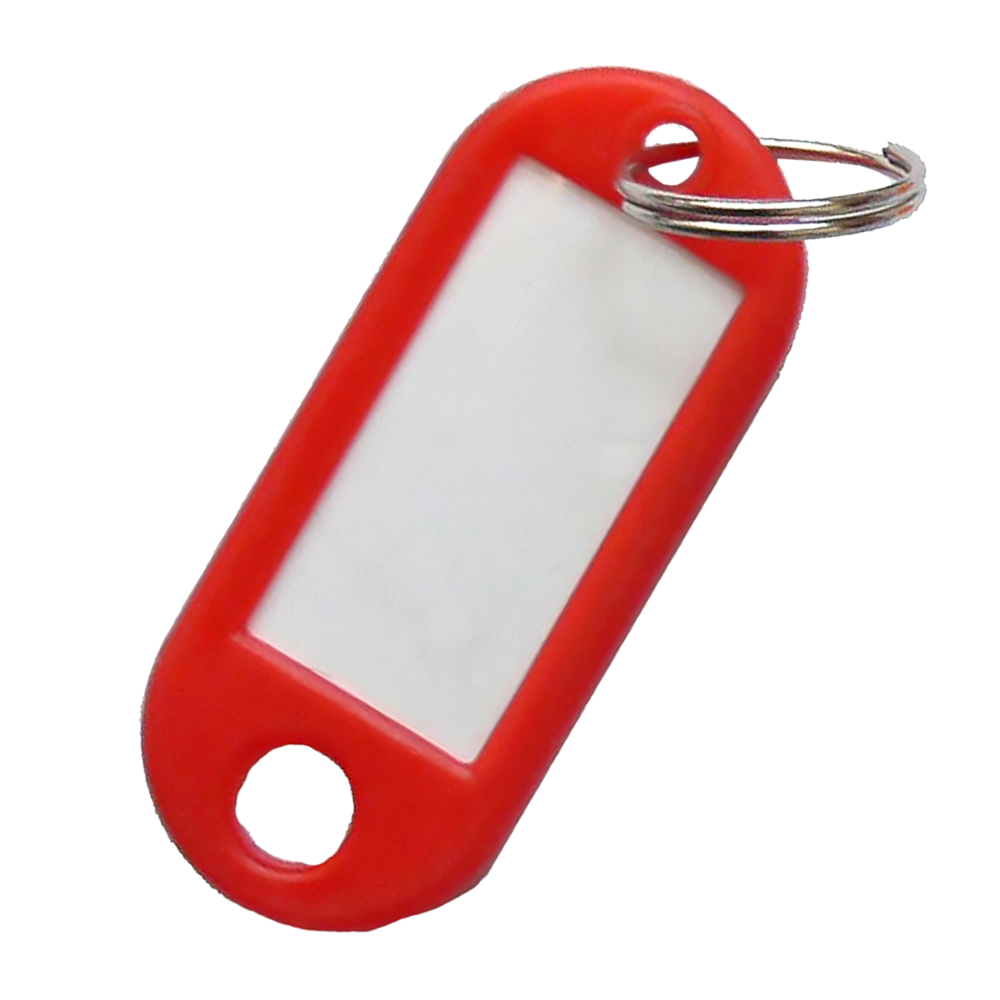 ASEC Key Name Tags With Split Rings Counter Display Box