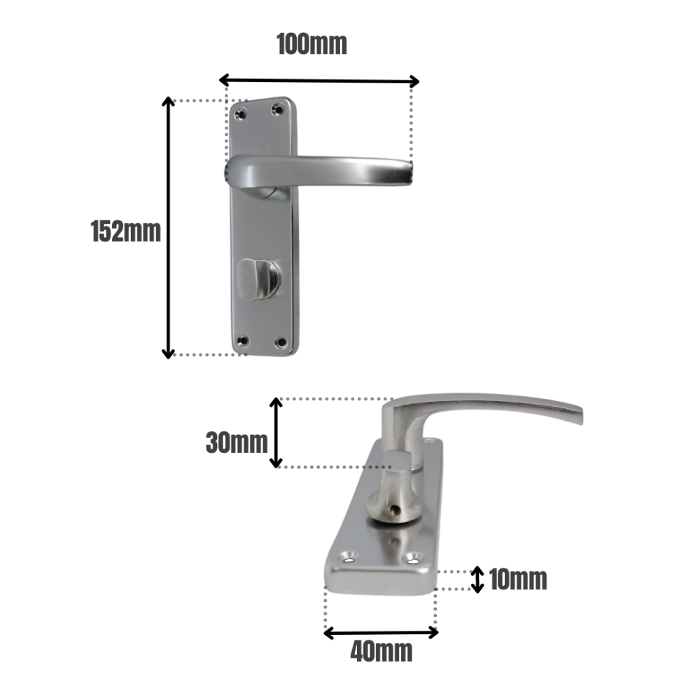 ASEC Stafford Plate Furniture Lever Bathroom With Privacy Turn