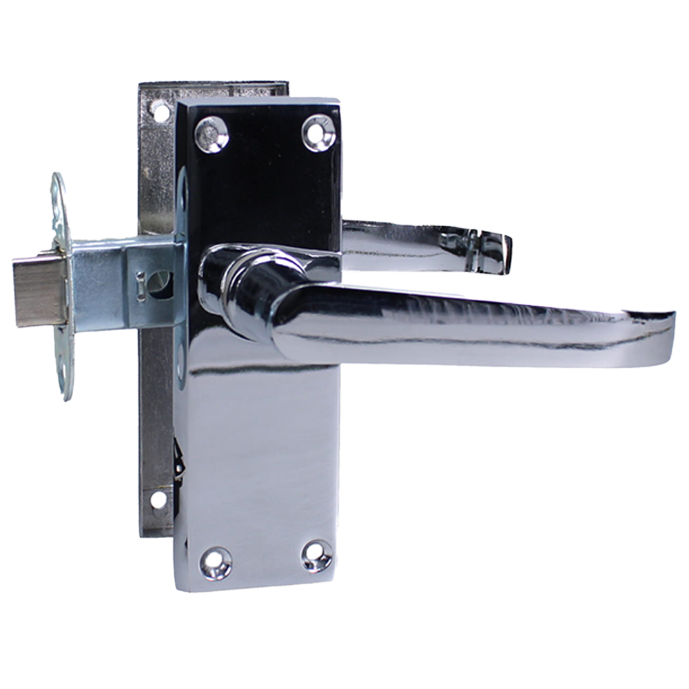 ASEC Victorian Handle Latch Pack Plated Straight Lever With Latch & Hinges