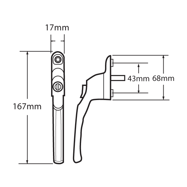 AVOCET Affinity In Line Espag Handle WHAFWHWB40A