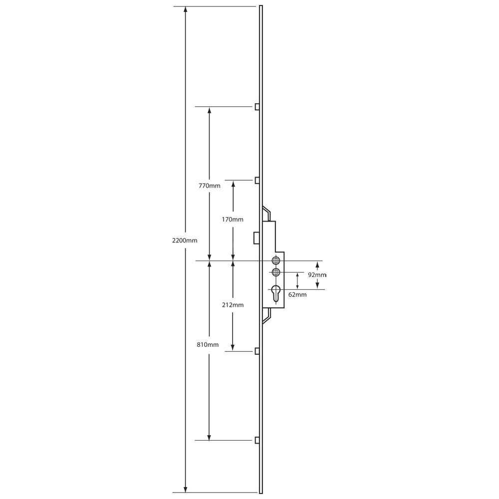 AVOCET Lever Operated Latch & Deadbolt Twin Spindle - 4 Roller