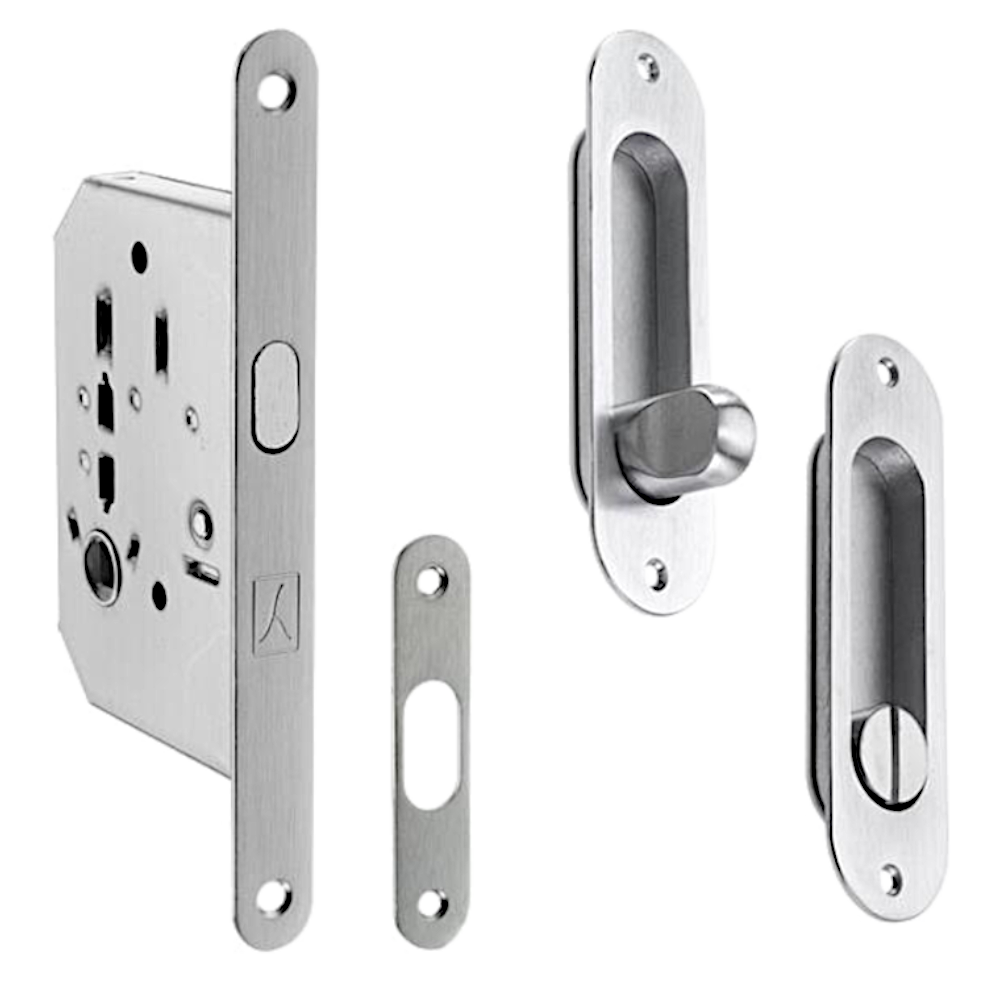 BONAITI SERRATURE Classic WC Sliding Door Hook Lock B2N Oval