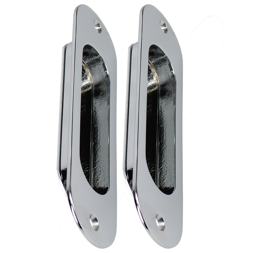 BONAITI SERRATURE Classic Sliding Door Handle Pull MOS Oval Blind Pair