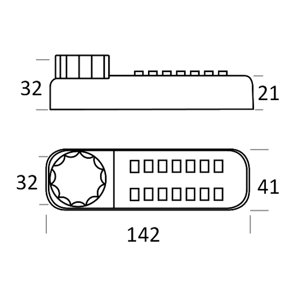 BORG LOCKS BL2615 Marine Grade Pro Digital Horizontal Rim Deadbolt Lock