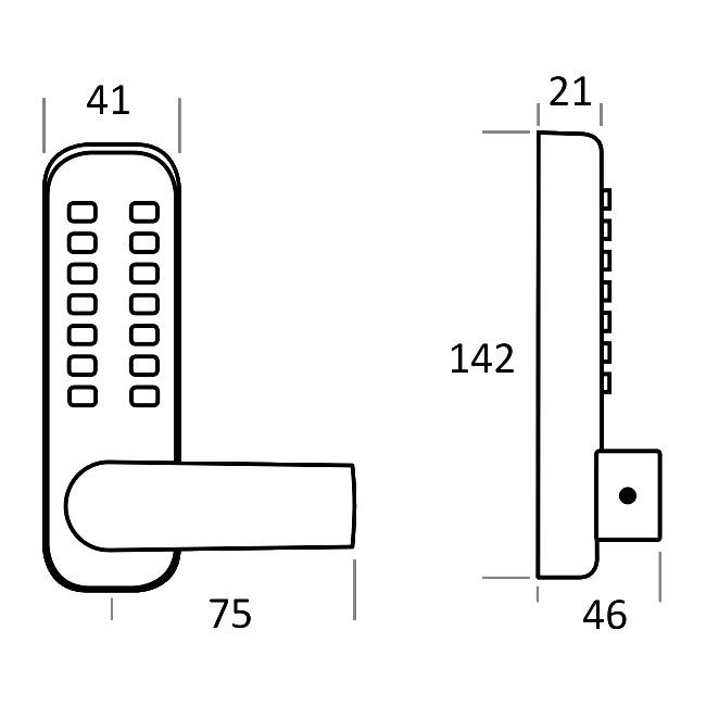BORG LOCKS BL4401 Wooden Gate Digital Lock With Optional Holdback