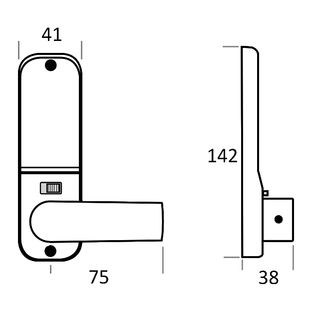 BORG LOCKS BL4401 Wooden Gate Digital Lock With Optional Holdback