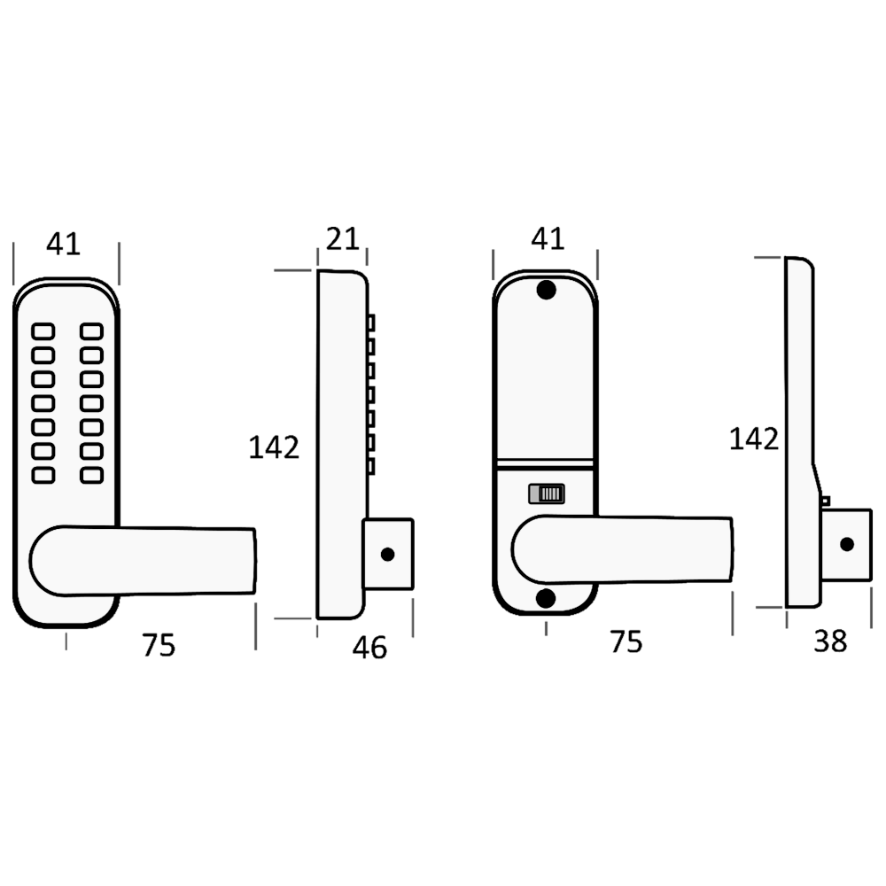 BORG LOCKS BL4401 Wooden Gate Digital Lock With Optional Holdback