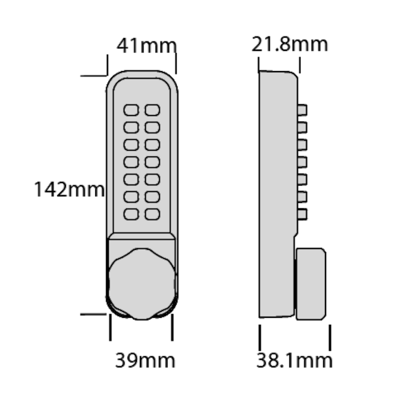 BORG LOCKS BL2621 MG Pro ECP Marine Grade Double Sided Mortice Latch