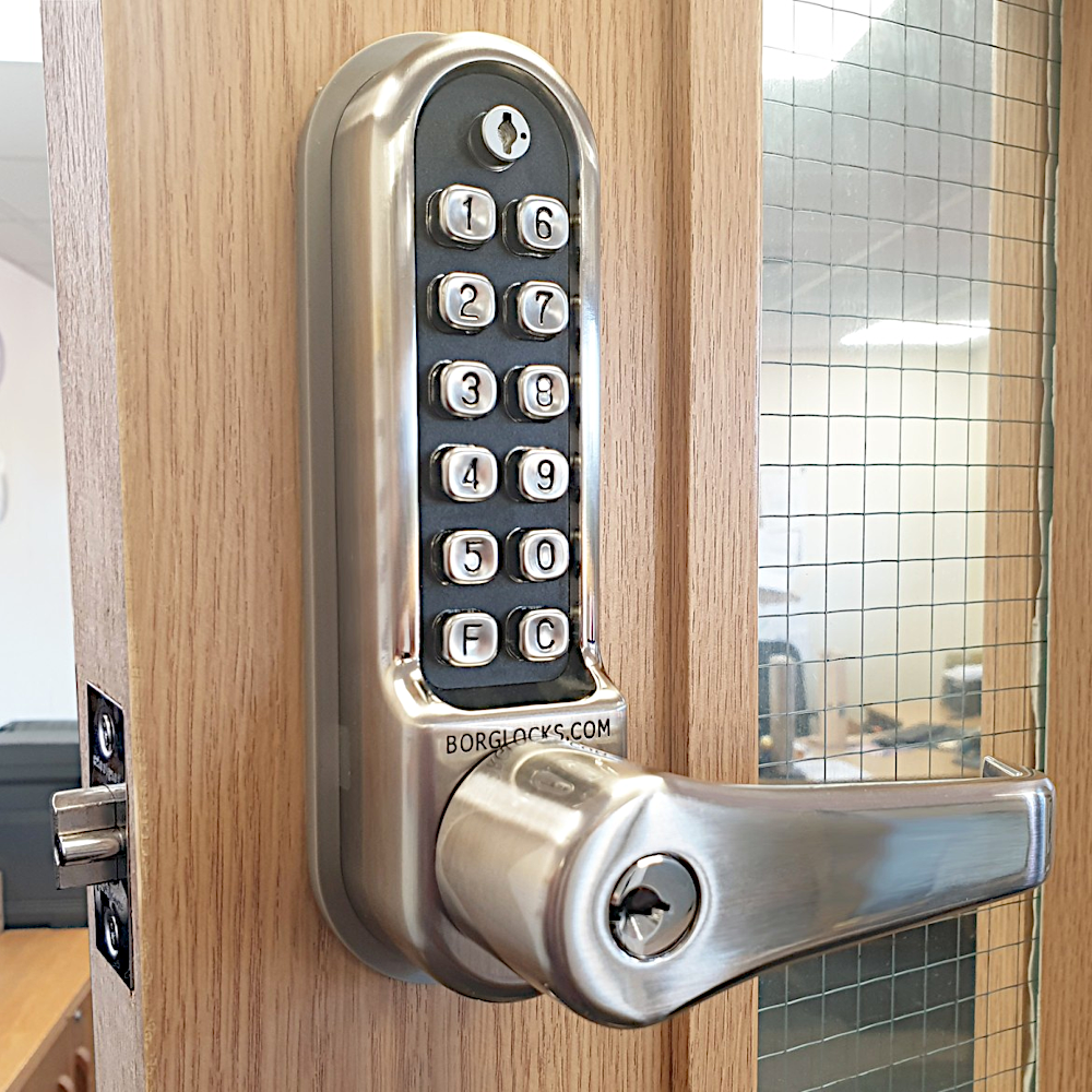 BORG LOCKS BL5701 ECP FT Digital Lock With 60mm Tubular latch & Key Override Fire Rated BSEN1634-1